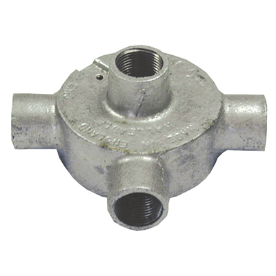 NORSLO 20MM GALVANISED TEE BACK OUTLET BOX