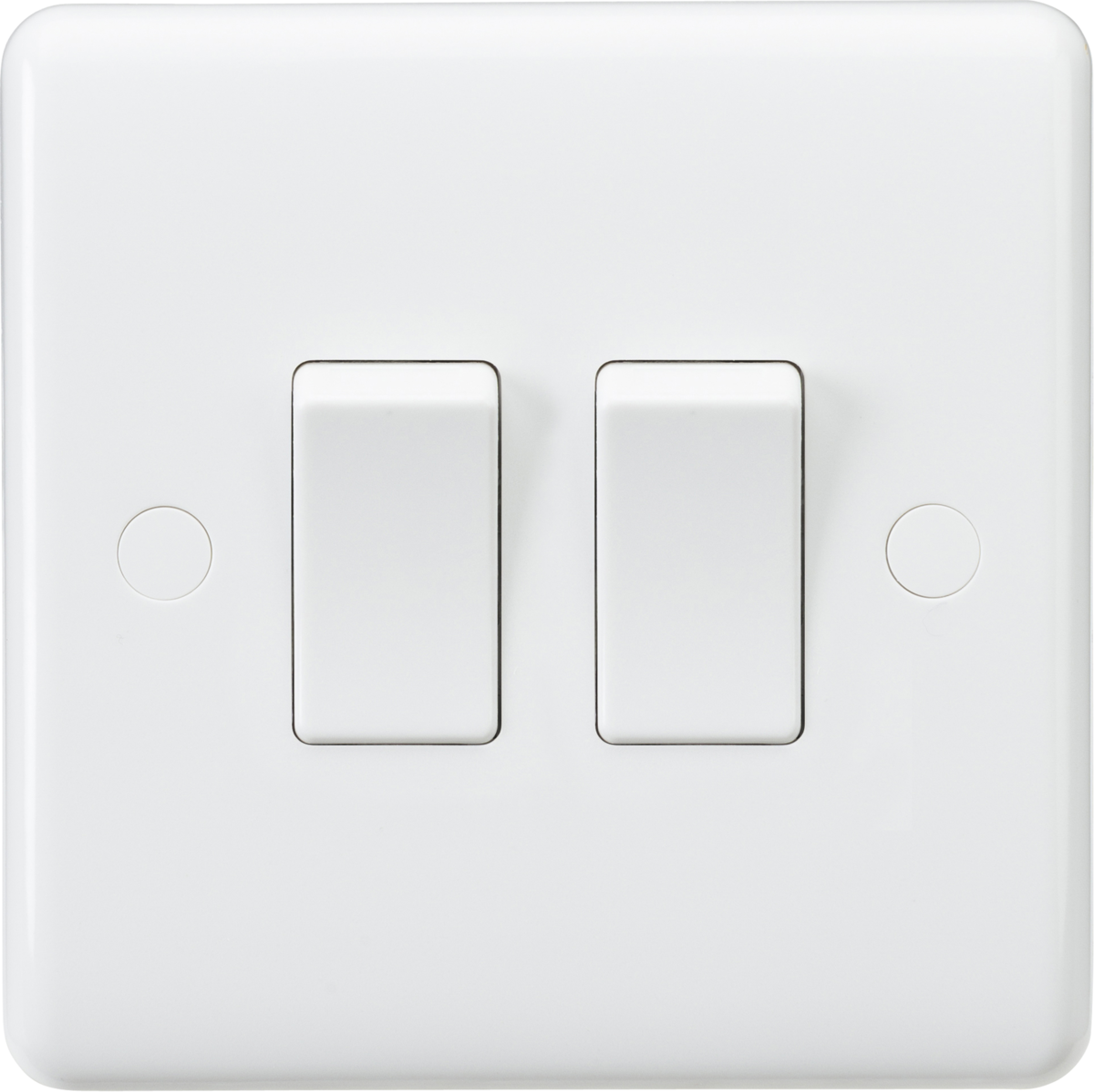 KNIGHTSBRIDGE CURVED EDGE 2 GANG 2 WAY SWITCH 10A 