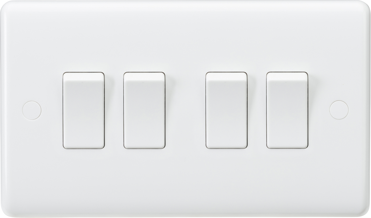 KNIGHTSBRIDGE CURVED EDGE 4 GANG 2 WAY SWITCH