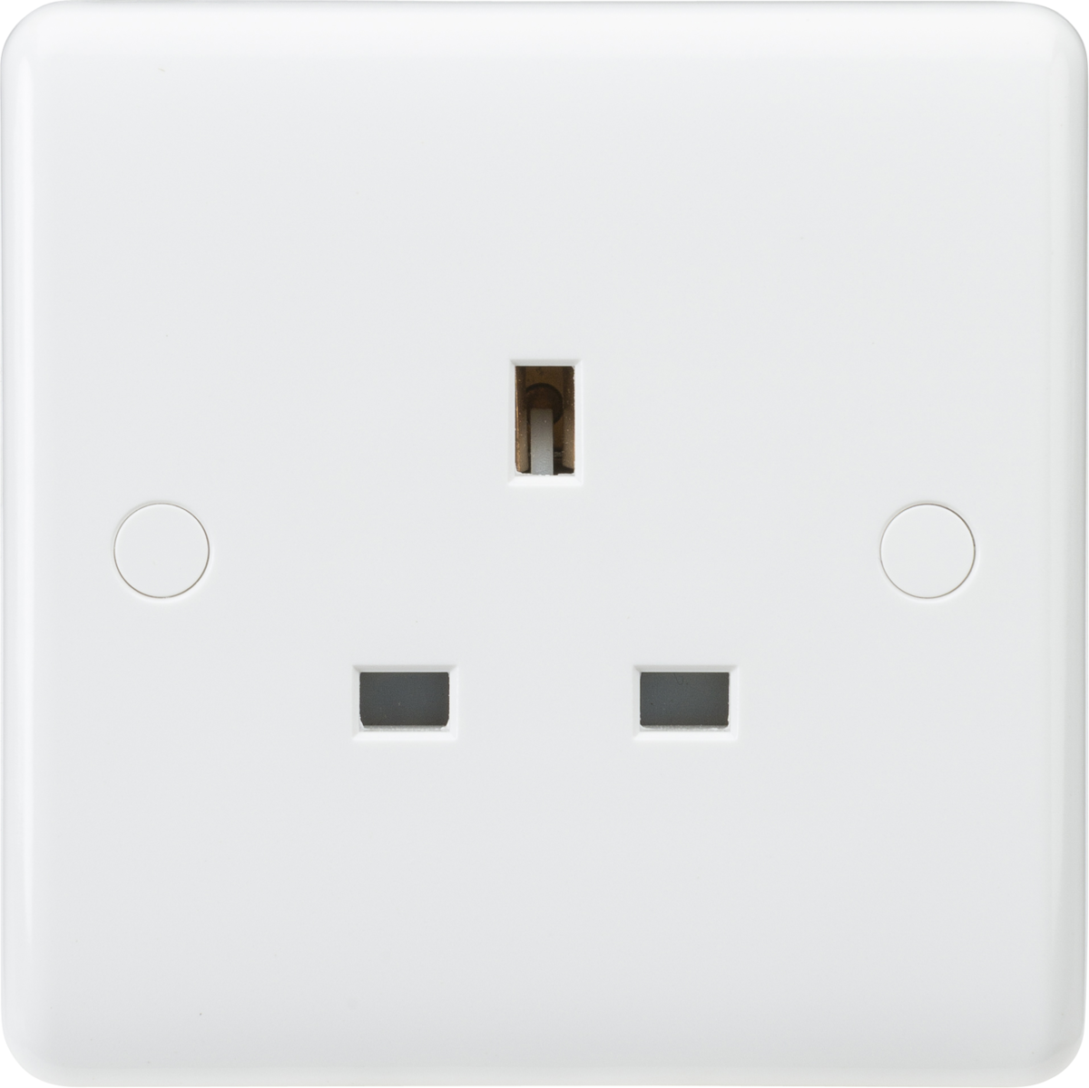 KNIGHTSBRIDGE CURVED EDGE 1 GANG UNSWITCHED SOCKET