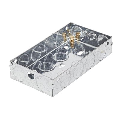 25MM 2 GANG METAL KNOCK OUT BOX
