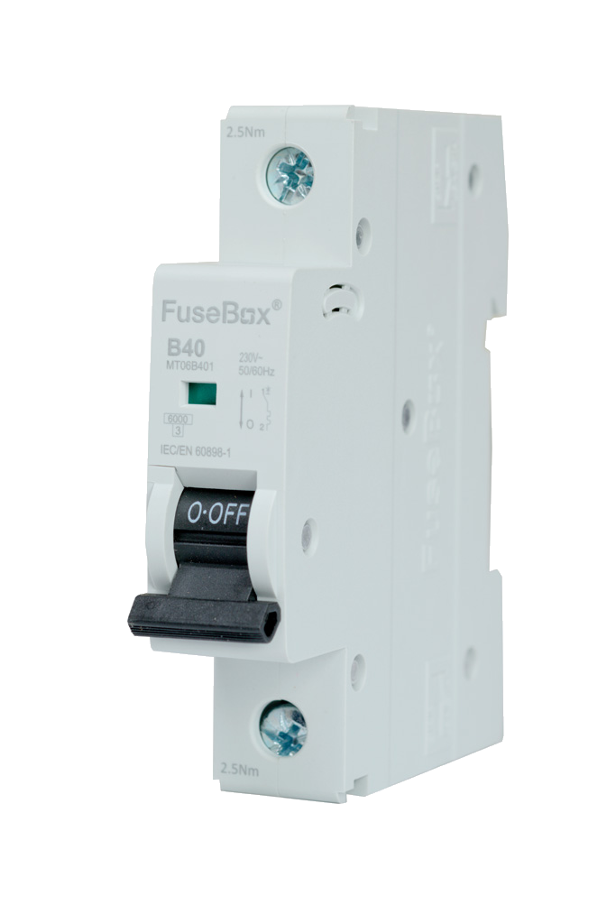 FUSEBOX 40A B CURVE MCB 6KA