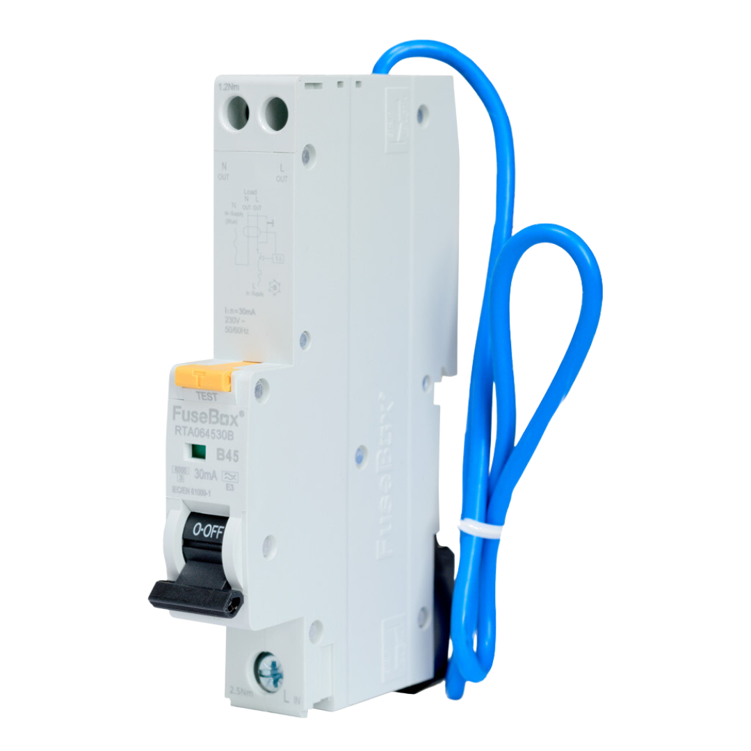 FUSEBOX 45A B CURVE RCBO 30MA 6KA
