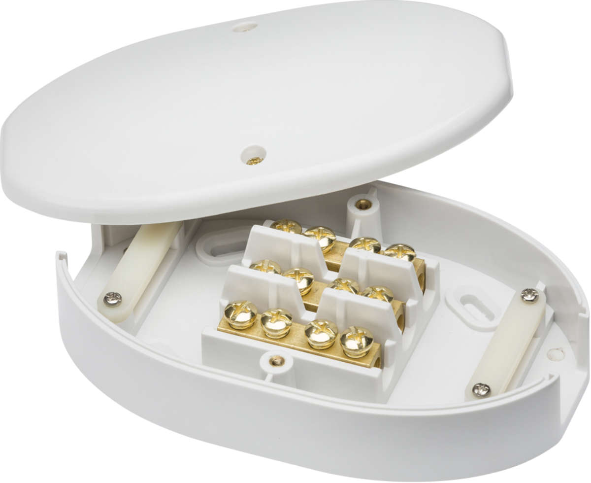 KNIGHTSBRIDGE 60A JUNCTION BOX -3-TERMINAL-WHITE 