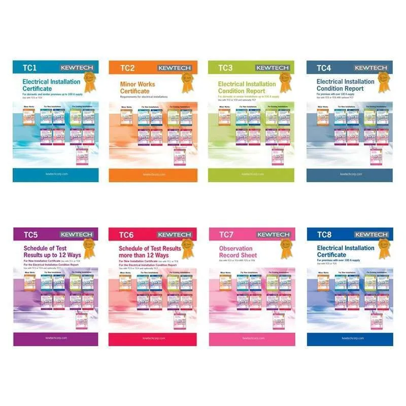 Test Certificates, Logs & Regs Books