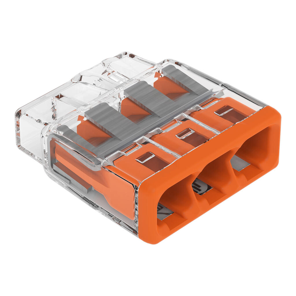 WAGO 3 CONDUCTOR 32A PUSH FIT CONNECTOR (BOX - 100)