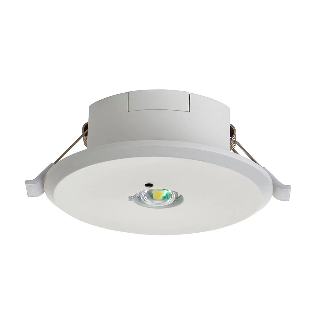 SAXBY SIGHTPRO 2 IN 1 EMERGENCY DOWNLIGHT, 2.5W, MANUAL & SELF TEST SWITCHABLE C//W OPEN AREA & CORRIDOR LENSES & SURFACE KIT