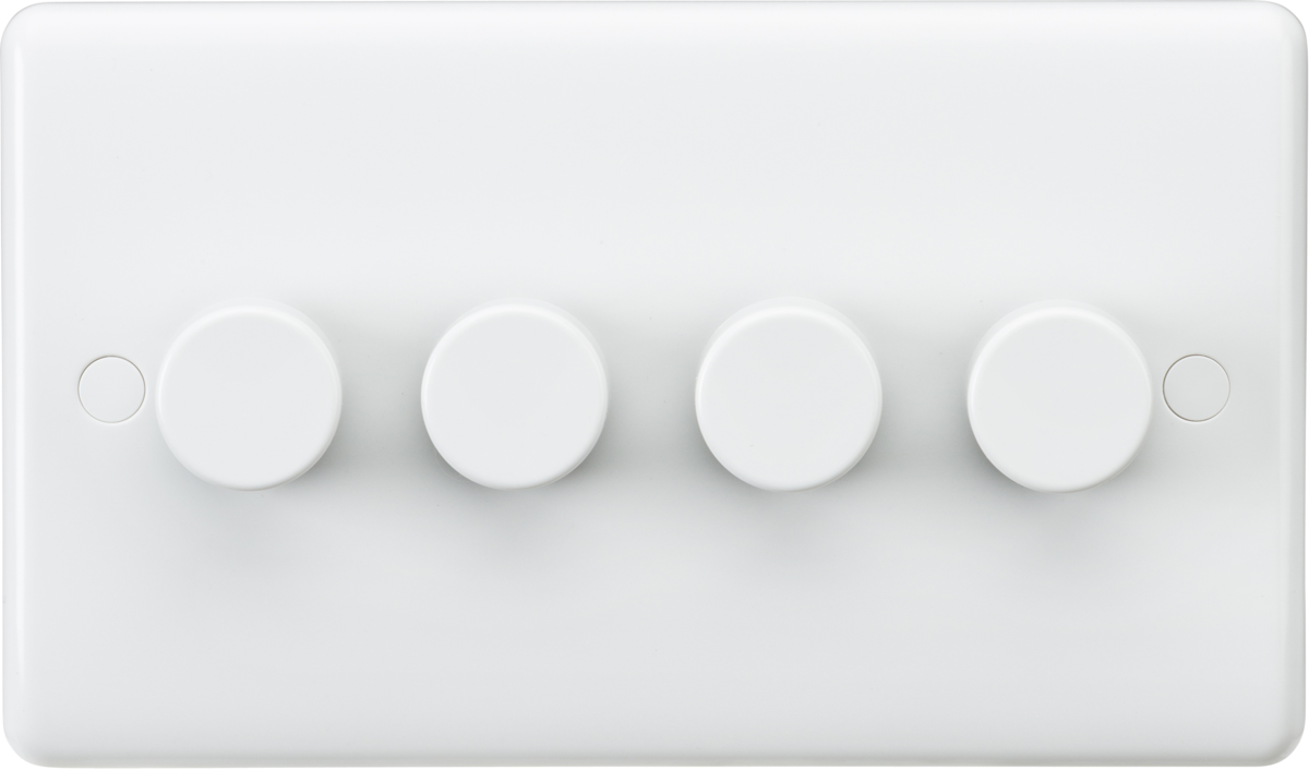 KNIGHTSBRIDGE CURVED EDGE 4 GANG 2 WAY DIMMER