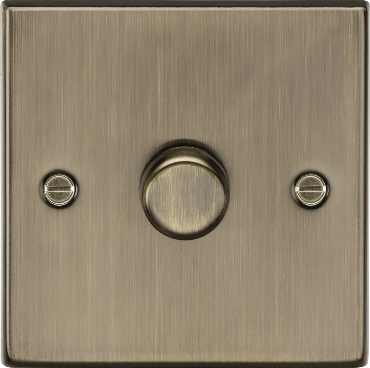KNIGHTSBRIDGE SQUARE EDGE ANTIQUE BRASS 1G 2 WAY INTELLIGENT DIMMER 
