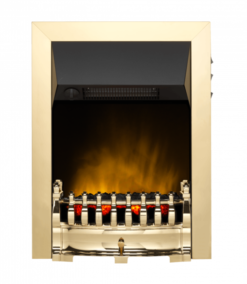 DIMPLEX BALMORAL BRASS OPTIFLAME INSET ELECTRIC FIRE