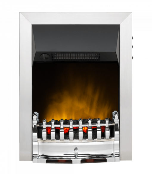 DIMPLEX BALMORAL CHROME OPTIFLAME INSET ELECTRIC FIRE