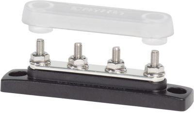BLUE SEA MINI BUSBAR 4X 10-32 COMMON BUS WITH COVER