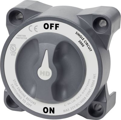 BLUE SEA SYSTEMS HD SERIES HEAVY DUTY ON-OFF BATTERY SWITCH (NO RETAIL PACKAGING)