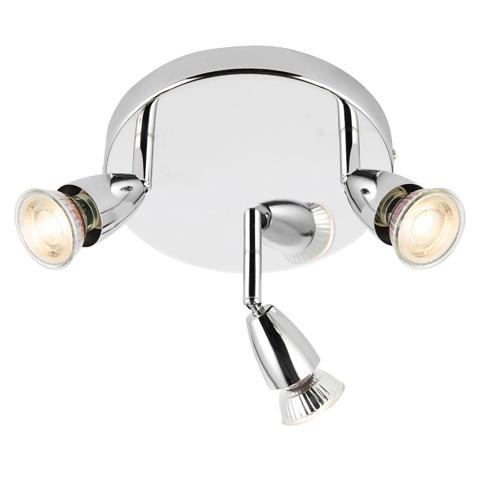 SAXBY AMALFI 3 LIGHT SPOTLIGHT ROUND - POLISHED CHROME