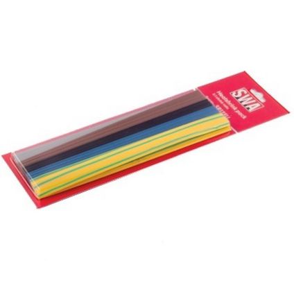 SWA HEATSHRINK PACK OF MIXED COLOURS 9MM X 250MM 