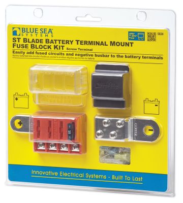 BLUE SEA SYSTEMS ST BLADE BATTERY TERMINAL MOUNT FUSE BLOCK KIT