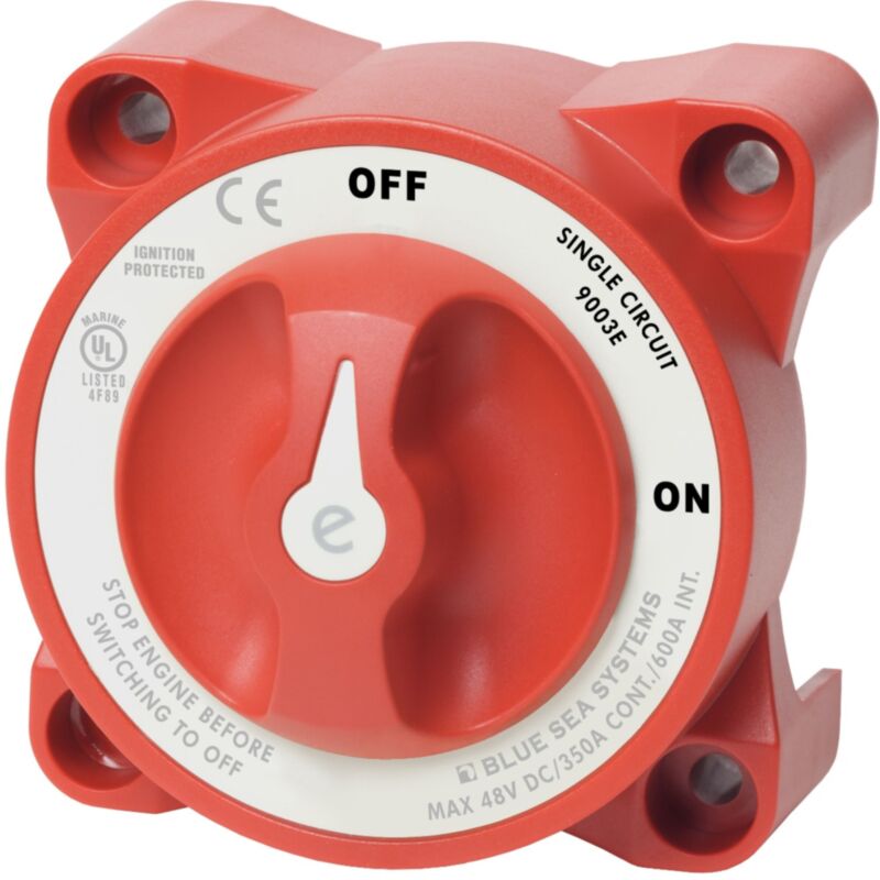 BLUE SEA SYSTEMS E SERIES ON OFF BATTERY SWITCH   -   (NO RETAIL PACKAGING) 