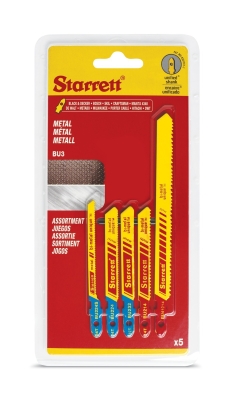 STARRETT ASSORTED JIGSAW BLADES FOR METAL - 5 PACK