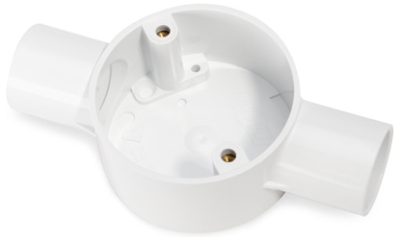 UNIVOLT 25MM THROUGH BOX PVC WHITE 