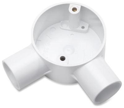 UNIVOLT 25MM PVC ANGLE BOX WHITE 