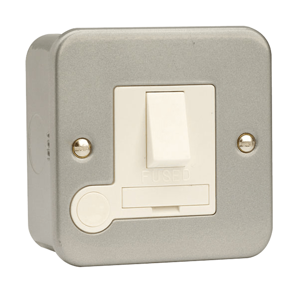 CLICK METAL CLAD 13A SWITCHED FUSED SPUR W/FLEX OUTLET