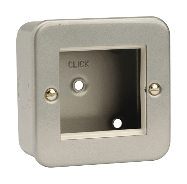CLICK METAL CLAD 1 GANG 2 MODULE DATA FRONTPLATE