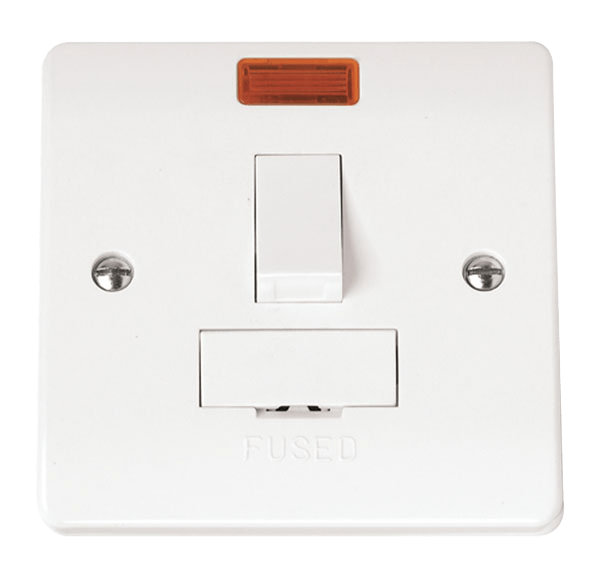 CLICK MODE SWITCHED FUSED CONNECTION UNIT WITH NEON