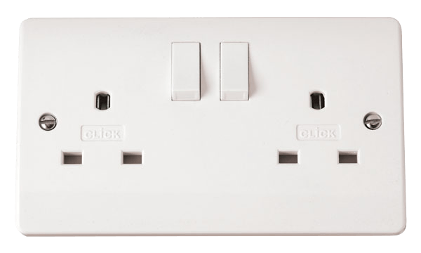 CLICK MODE 13A DP NON STANDARD 2 GANG SOCKET