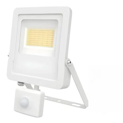 DUNHAM II LED PIR FLOODLIGHT 10W, CCT SWITCHABLE, WHITE