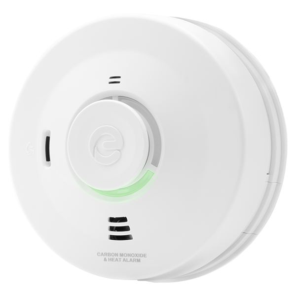 ESPIRE CARBON MONOXIDE & HEAT MULTI SENSOR ALARM, MAINS POWERED WITH A 10 YEAR SEALED LITHIUM BATTERY 
