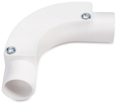 UNIVOLT 25MM PVC INSPECTION BEND WHITE 