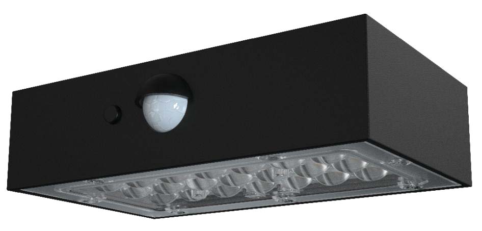 DIAMOND LED LUNAR V BAR, SOLAR BRICK LIGHT WITH PIR 