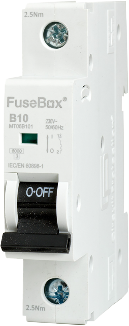 FUSEBOX 10A B CURVE MCB 6KA