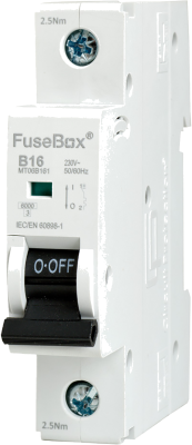 FUSEBOX 16A B CURVE MCB 6KA