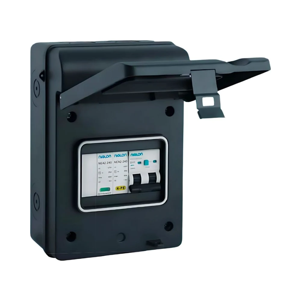 NIGLON ALUMINIUM IP65 EV UNIT, C/W 40A 1P+N, B CURVE BI-DIRECTIONAL RCBO & SPD