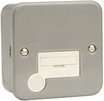 CLICK METAL CLAD 13A UNSWITCHED FUSED SPUR W/FLEX OUTLET 