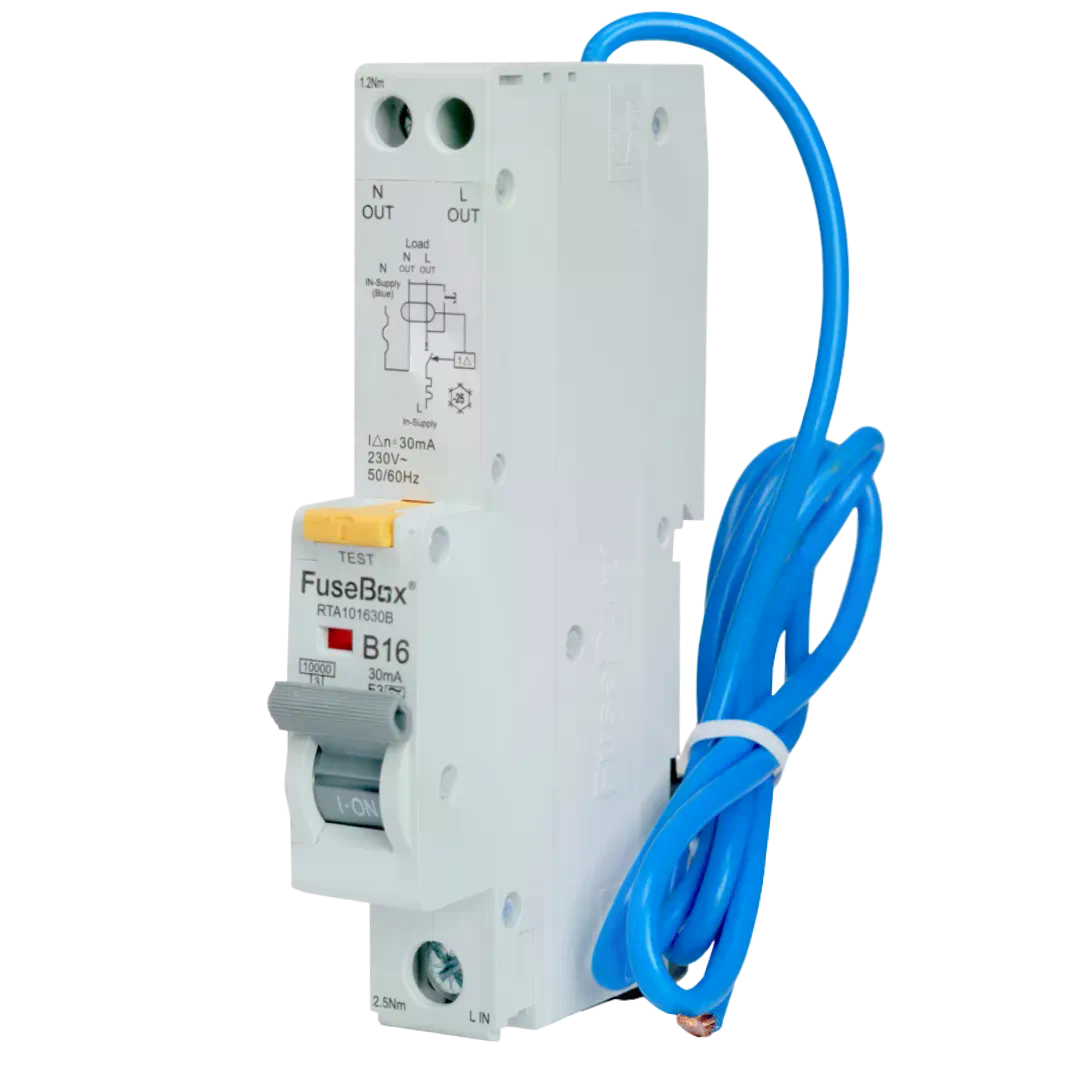 FUSEBOX 16A B CURVE 10ka RCBO