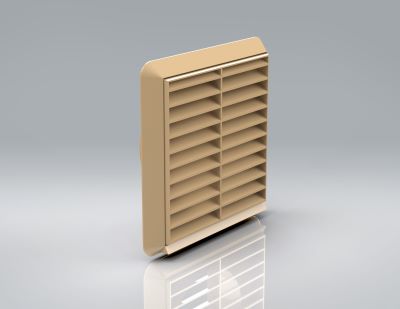 VERPLAS 100MM FIXED GRILLE WITH FLYSCREEN BEIGE