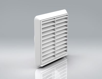 VERPLAS 100MM FIXED GRILLE WITH FLYSCREEN WHITE