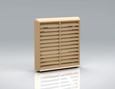 VERPLAS 150MM FIXED GRILLE WITH FLYSCREEN BEIGE