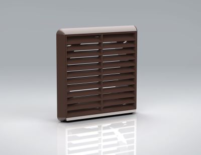 VERPLAS 150MM FIXED GRILLE WITH FLYSCREEN BROWN