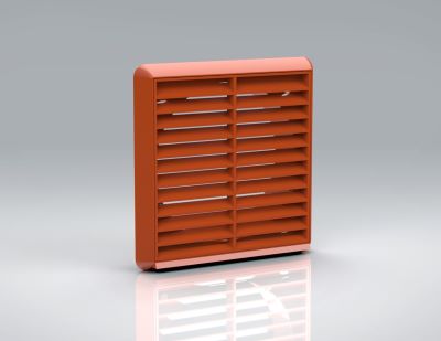 VERPLAS 150MM FIXED GRILLE WITH FLYSCREEN TERRACOTTA