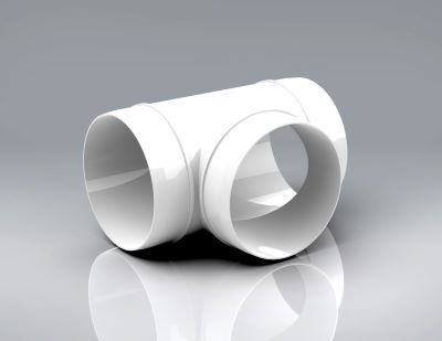 VERPLAS 100MM DUCTING EQUAL TEE 