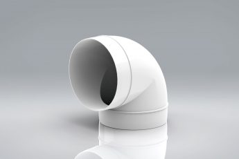 VERPLAS 125MM ROUND 90DEGREE DUCTING ANGLE