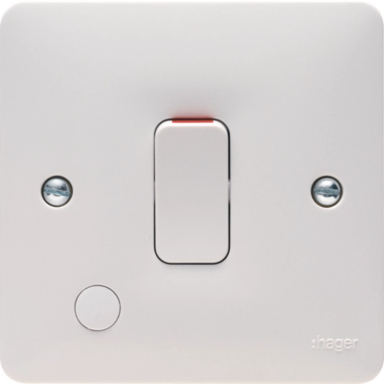 HAGER SOLLYSTA 20A DOUBLE POLE SWITCH C/W FLEX OUTLET