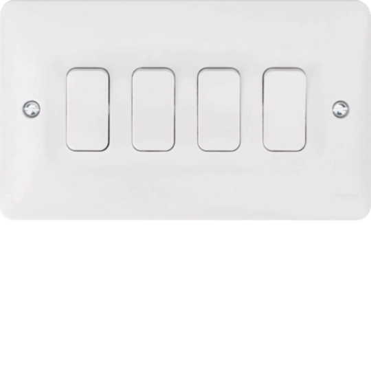 HASGER SOLLYSTA 10A 4 GANG 2 WAY SWITCH 