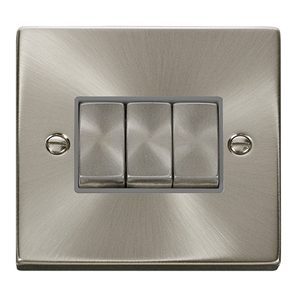CLICK DECO 3G 2W SWITCH VICTORIAN SATIN CHROME GREY