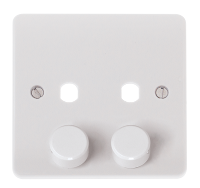 CLICK MODE 2 GANG UNFURNISHED DIMMER PLATE