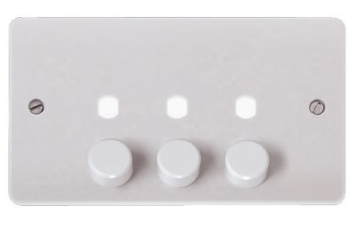 CLICK MODE 3 GANG UNFURNISHED DIMMER PLATE