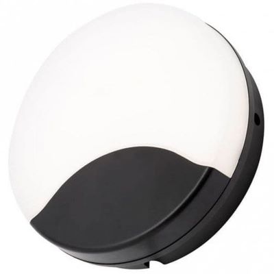 COAST RANGE TURUS ROUND 15W LED BULKHEAD, BLACK POLYCARBONATE/OPAL DIFFUSER, IP65, CLASS 2 
